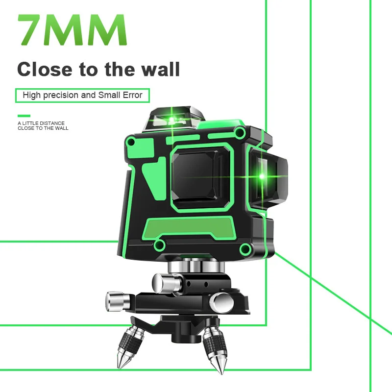 NVZHANGCHEN Laser Level 12 Lines 3D Self-Leveling 360 Horizontal And Vertical Cross Super Powerful Green | Инструменты
