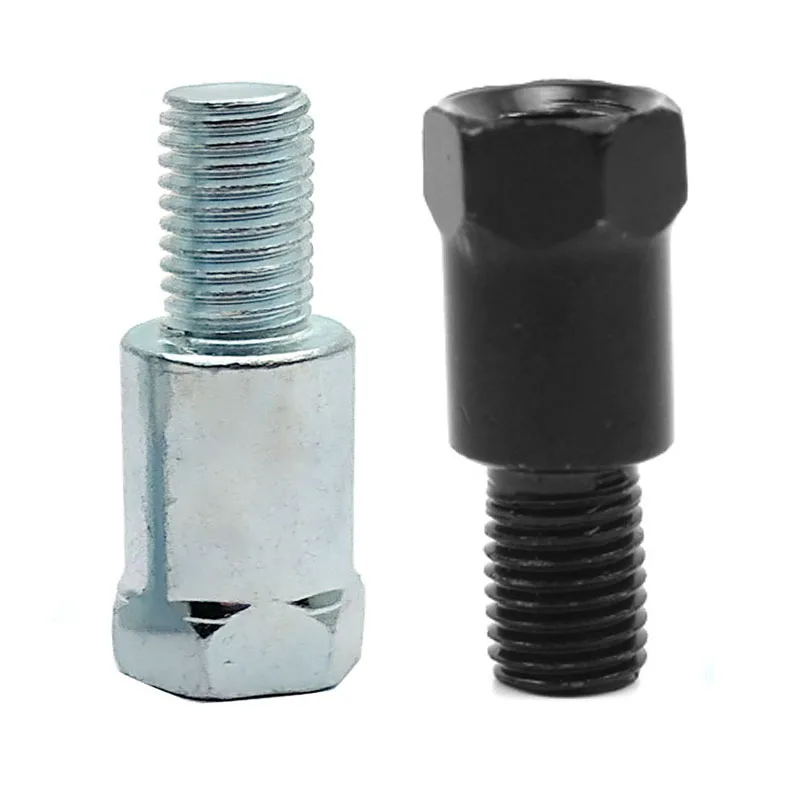 

Black Silver Motorcycle Mirror Adapters M10 10MM M8 8mm Rear View Mirrors Clockwise Anti-clockwise Right Left Hand Thread Screw