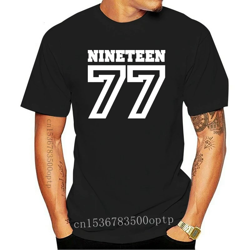 

New Men's 1977 t shirt Character Short Sleeve O-Neck Letters Anti-Wrinkle Humor Summer Style Pattern shirt