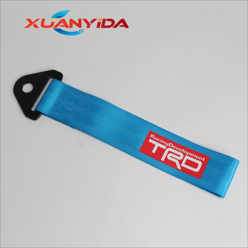 Sky Blue TRD буксировочный трос высокого качества нейлоновый TRD прицеп JDM буксировочные тросы гоночный автомобиль универсальное буксировочное кольцо ремень буксировочный ремень бампер прицеп - Цвет: Sky Blue