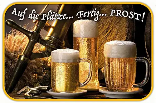 

Металлический жестяной винтажный знак, шикарное художественное украшение на местах Prost! Пиво для дома, бара, кафе, фермы, магазин гаража или Club 12 дюймов X 8 & qu