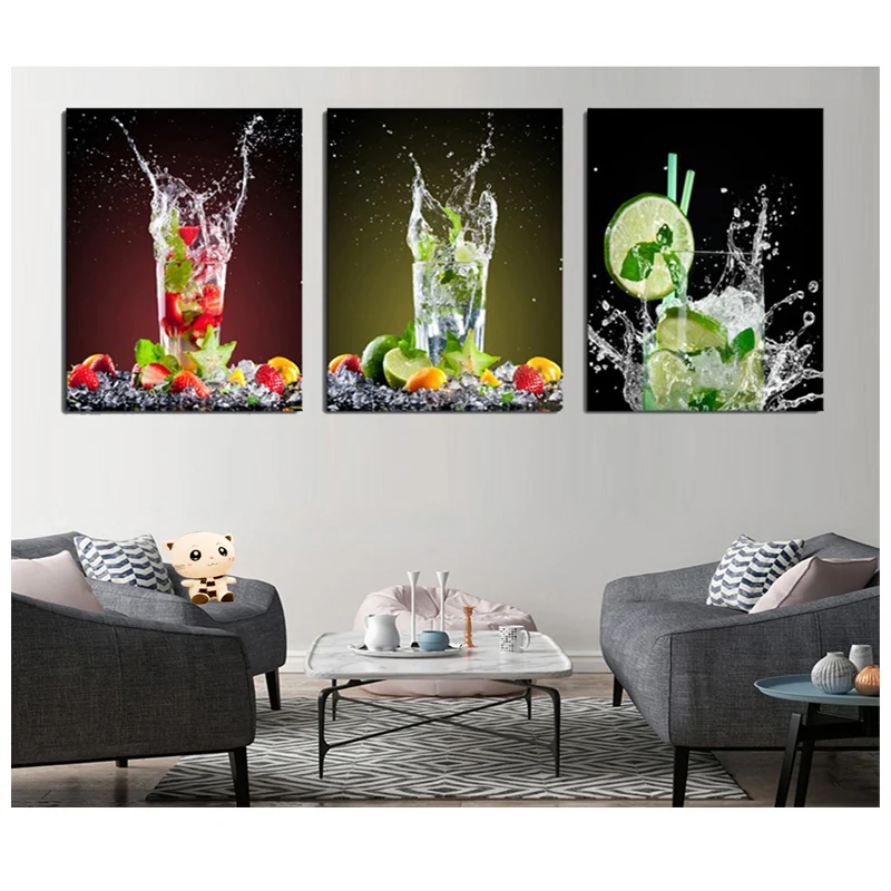 Абстрактная картина с изображением лимонного сока Настенная из страз квадратная