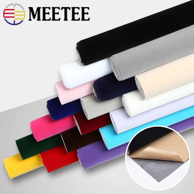 Meetee 50x150 см фланелевая ткань самоклеящаяся клейкая для шкатулки ювелирных