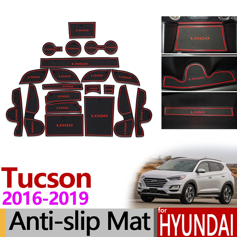 Противоскользящие резиновые коврики для Hyundai Tucson TL 2016 2017 2018 2019 подушка чашки