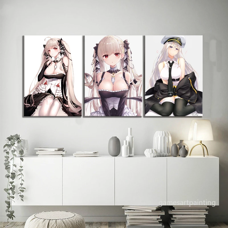 

Formidable Azur Lane Anime Sexy Girl Picture Game Poster Artwork Canvas Paintings HD Wall Picture for Living Room Decor Unframed