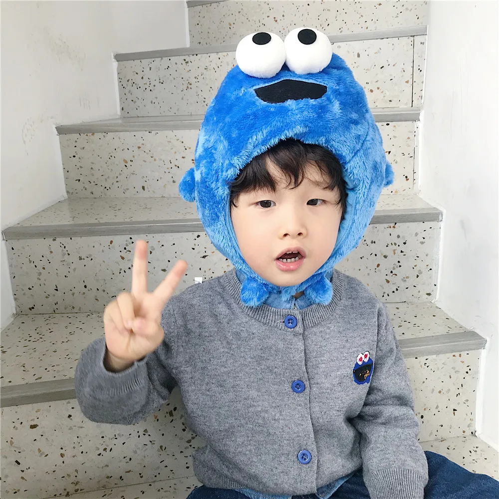 Tonytaobaby/Новая зимняя детская одежда для мальчиков и девочек хлопковая шляпа для маленьких девочек с мультяшным принтом