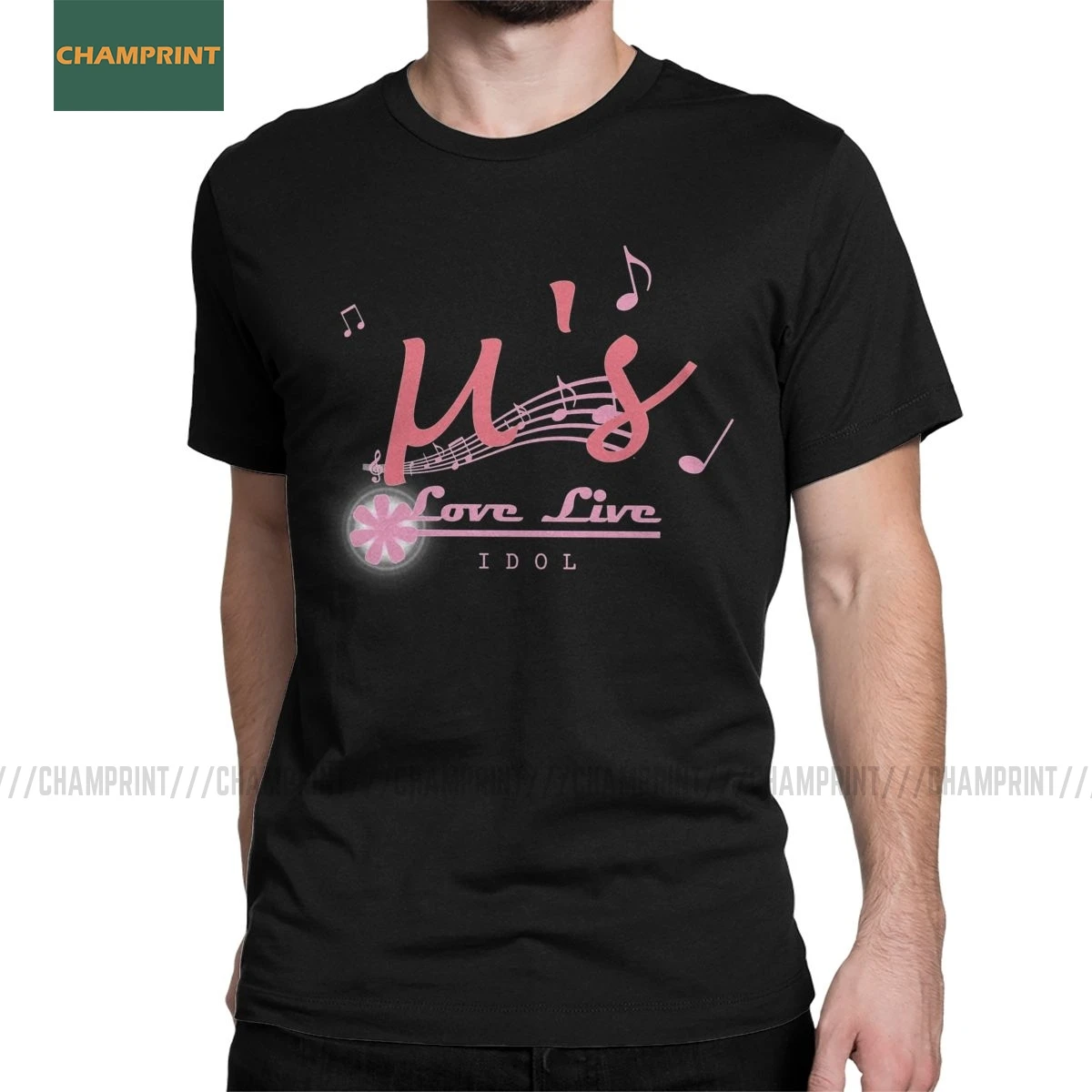 Мужская футболка с принтом Love Live Muse You Is A Idol хлопковая короткими рукавами аниме Loli