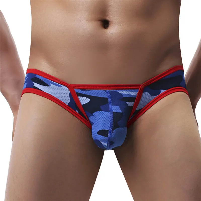 3PCS/Lot New Briefs Breathable Men's Underwear Briefs Men Low Waist Men's Male Comfortable Camouflage Underpants Briefs