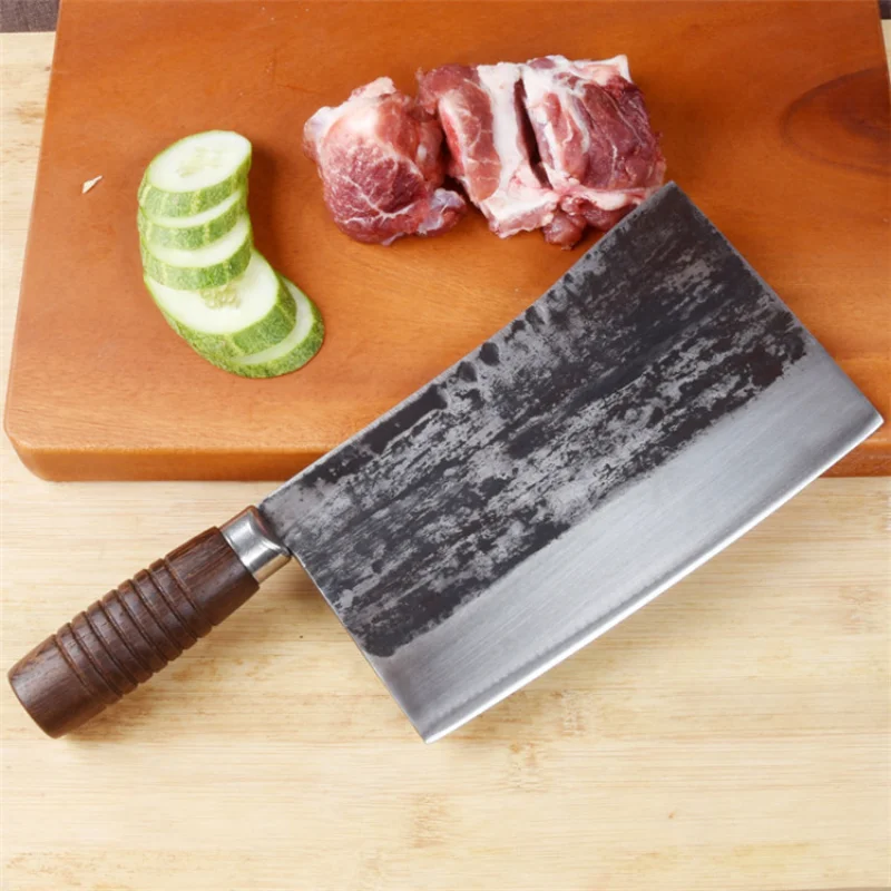 

Forged knives, chopping knives, hammering vintage kitchen knives, chopping bones and meat cutting knives cuchillos de cocina