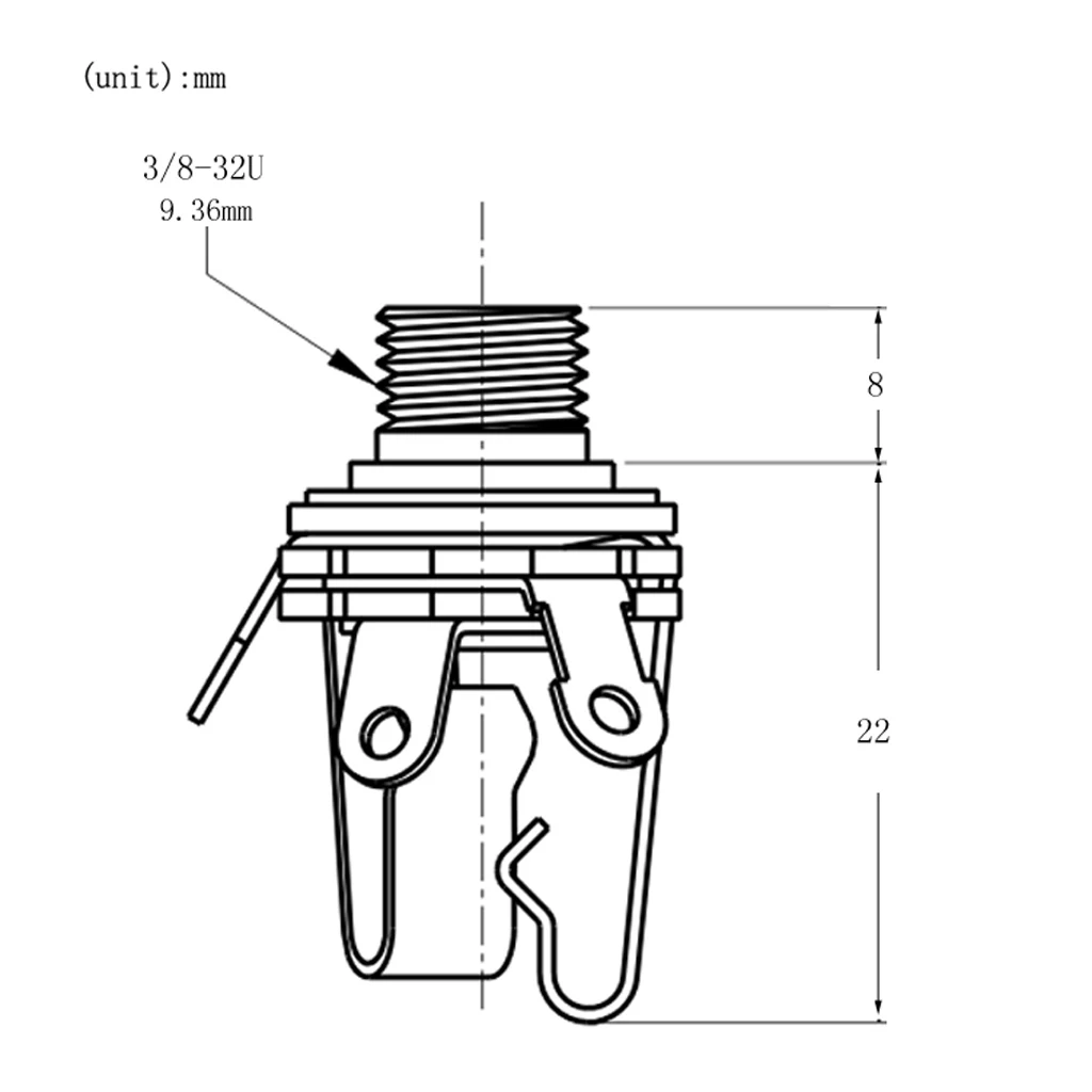 2pack 635mm 14 elektrische gitarre stecker stereo eingang ausgang jack gitarre teil free global shipping