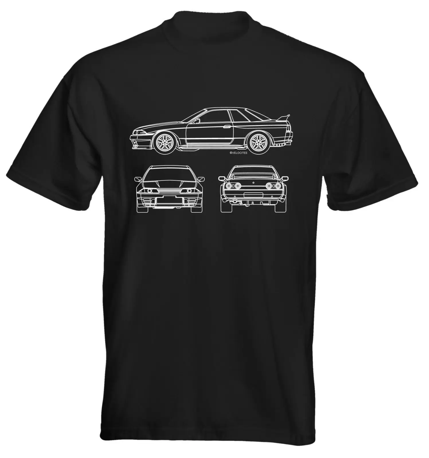 Мужская футболка новинка 2019 премиум-класса с изображением японского автомобиля