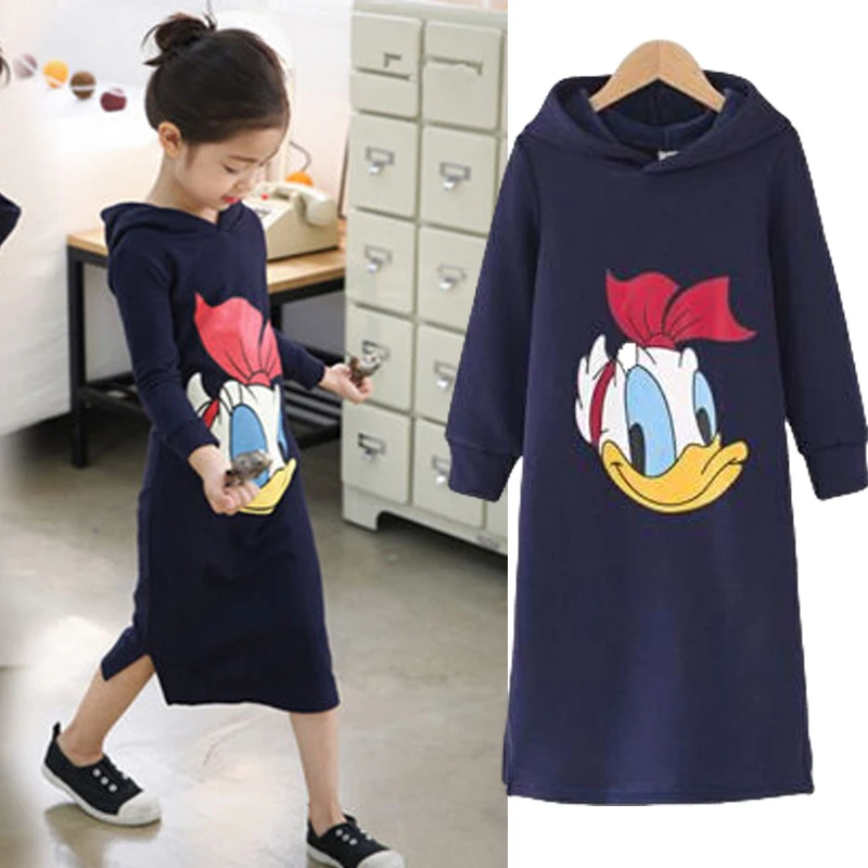 Детские платья 2019 г. Осенне-зимнее платье с длинными рукавами героями
