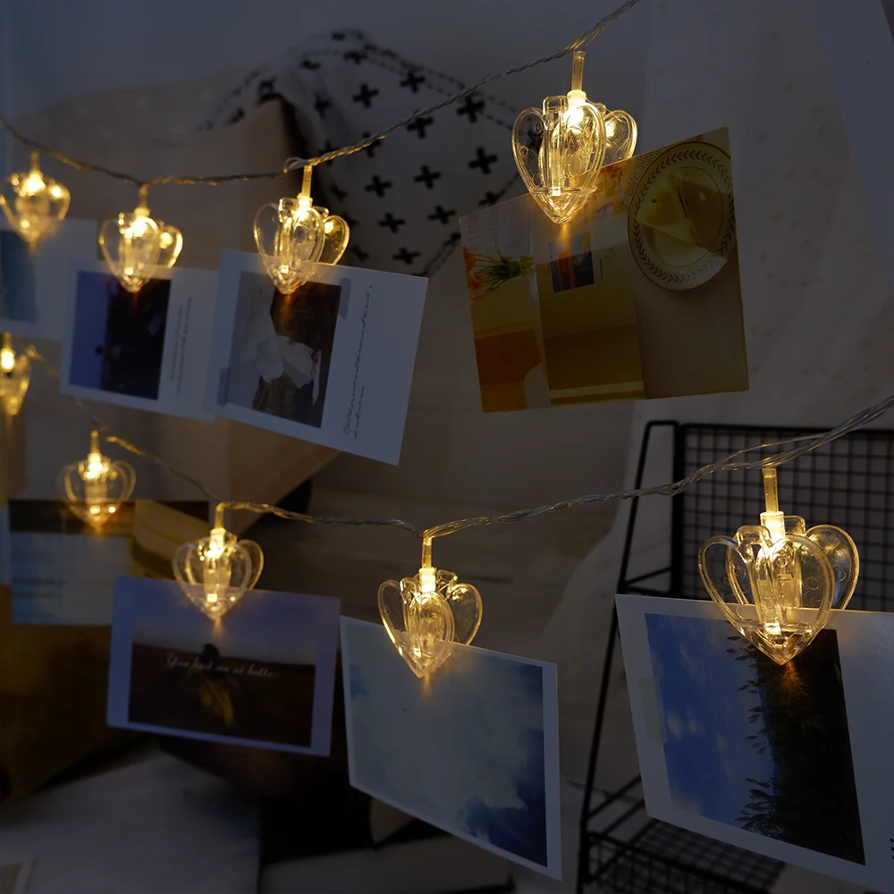 

Photo Clip String Lights 100 LED 33 Ft - Fairy String Lights with 100 Clips 8 Modes USB/Battery Operated Waterproof Decor Lights