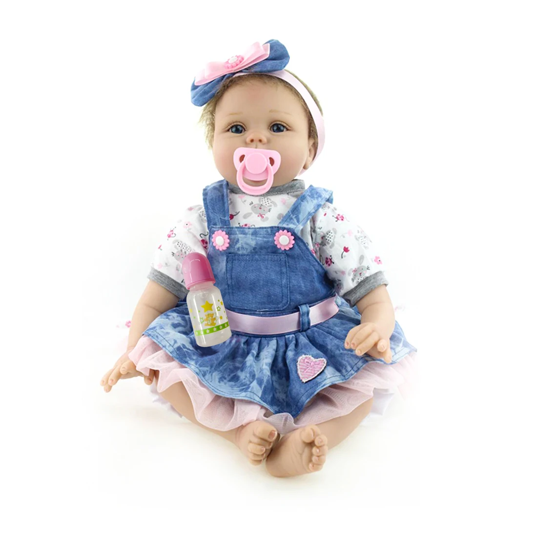 

Nicery 22 Inch 55cm Silicone Realistic Reborn Baby Dolls that Eyes Open Lifelike Newborn Babies For Christmas Gifts Kids Child