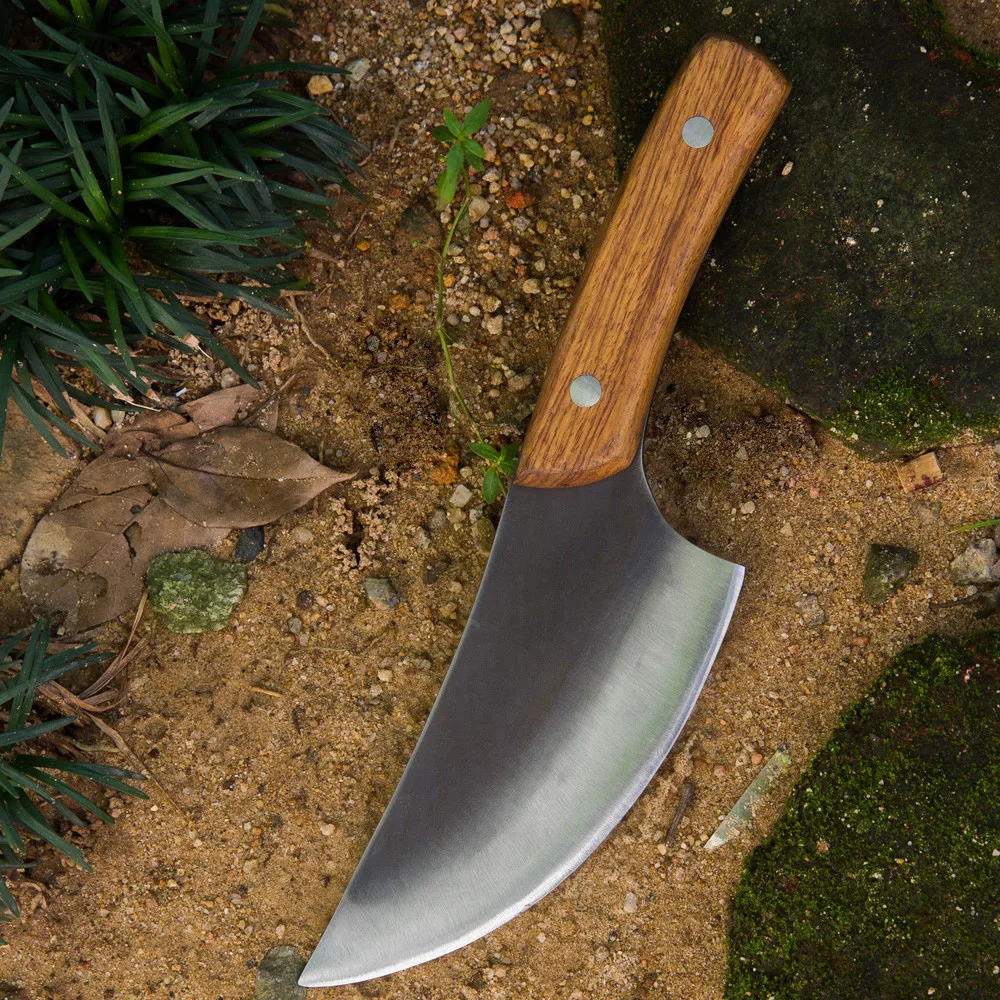 Forged Butcher Knife High Carbon Clad Steel Chinese Cleaver Chef Handmade Kitchen Cooking Accessories Chopping Tool | Дом и сад