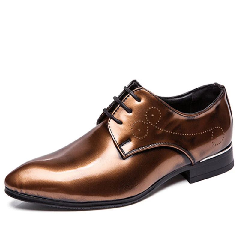 

New Fashion Pointed Toe Business Shoes Men's Leather Formal Oxford Dress Shoes Office Shoes Wedding Male Footwear Shoes