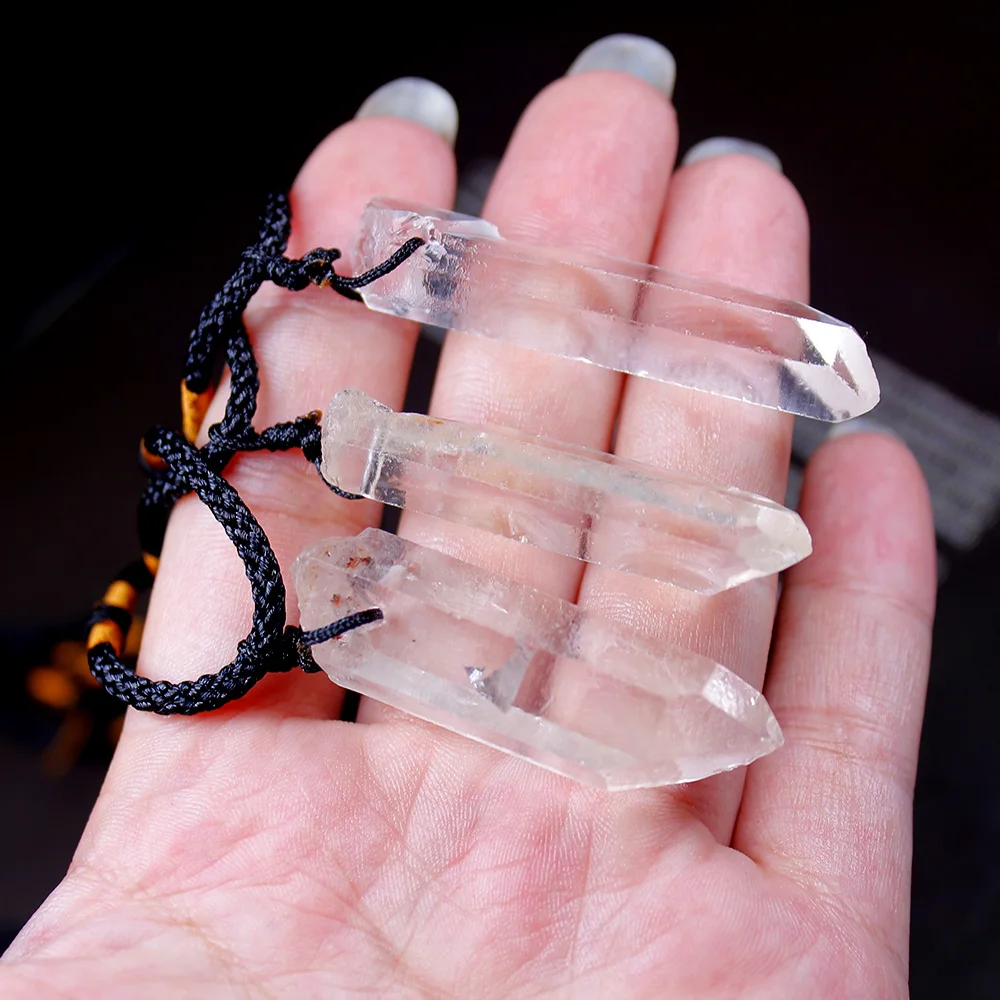 AP 1 шт. натуральный прозрачный кварц кулон кристалл кластер лечебные точки