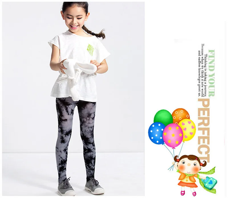 Little Girls Casual Stretch Tights Print Pantyhose Pants for Kids Children | Детская одежда и обувь