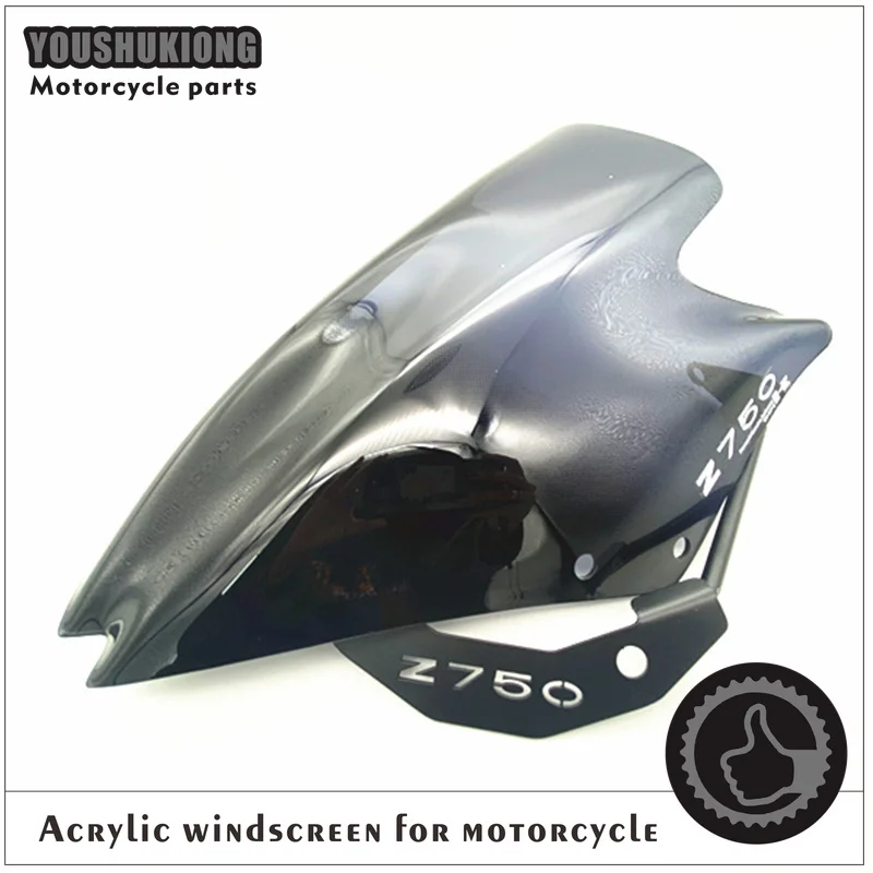 

Smoke Black Motorbike Windshield Fit For Kawasaki Z750 Z750R Z750 2007 2008 2009 2010 2011 2012 Windscreens Wind Deflectors