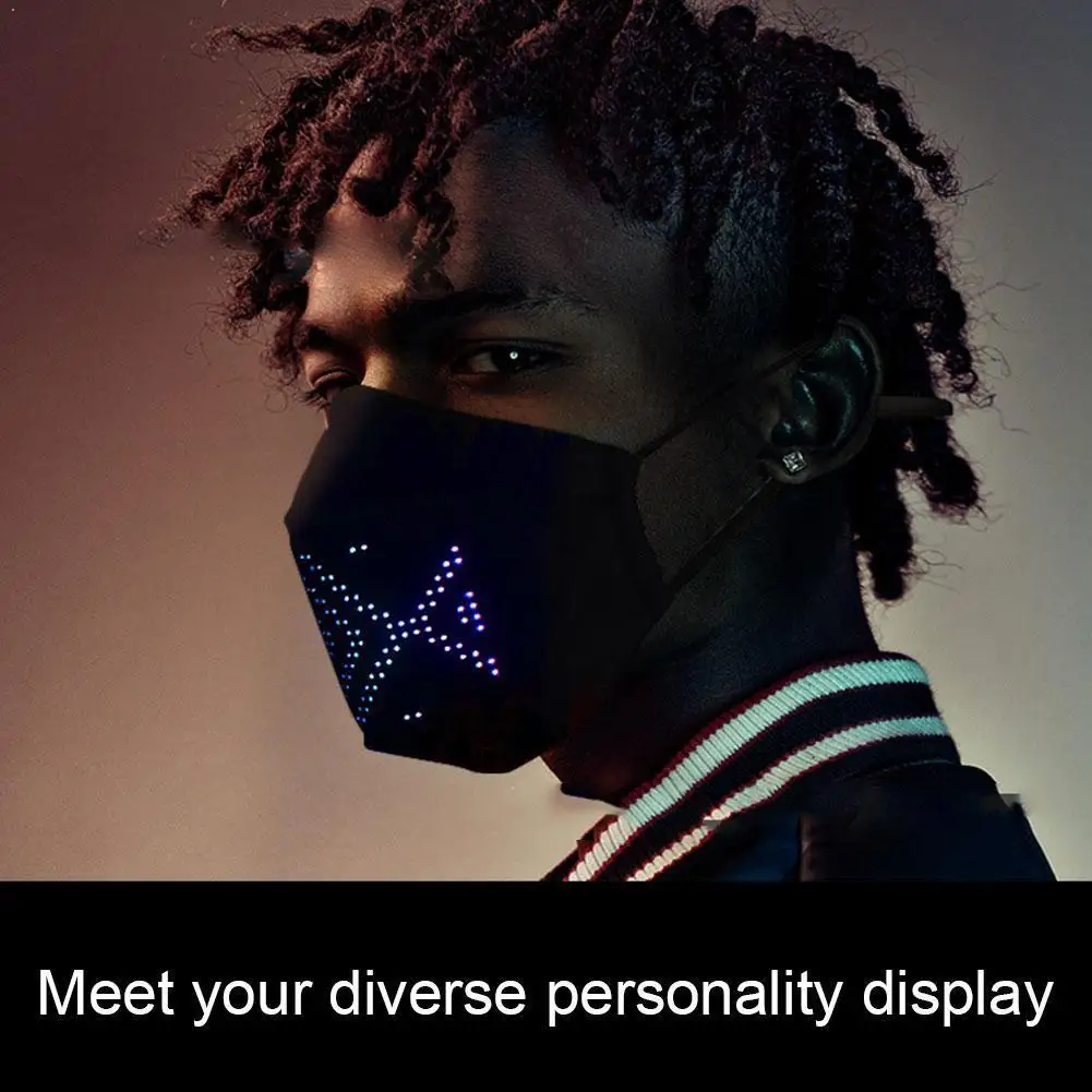 Маска со светодиодным дисплеем для бесплатного редактирования граффити