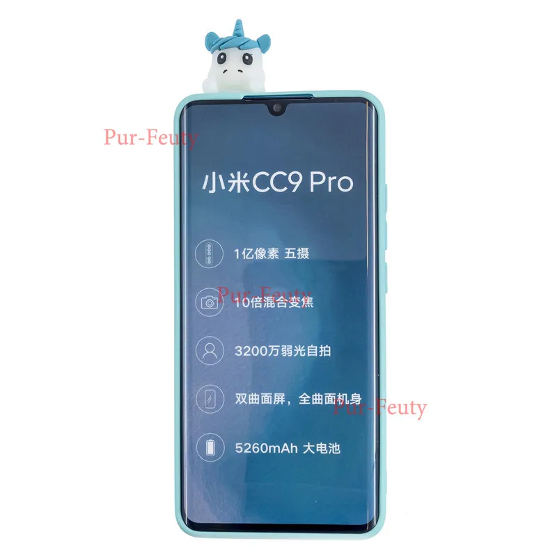 Для Xiaomi Note 10 Pro детский мультяшный рисунок 3D кукла игрушки мягкий силиконовый