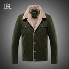 LBL Plus флисовая зимняя куртка для мужчин 2021 Повседневная однотонная Толстая мужская куртка новая зимняя теплая мужская куртка с меховым воротником