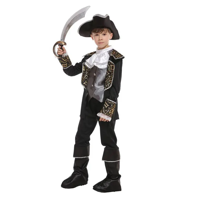 Мальчики Swashbuckler костюмы Королевский Пират капитан костюм для детей Хэллоуин