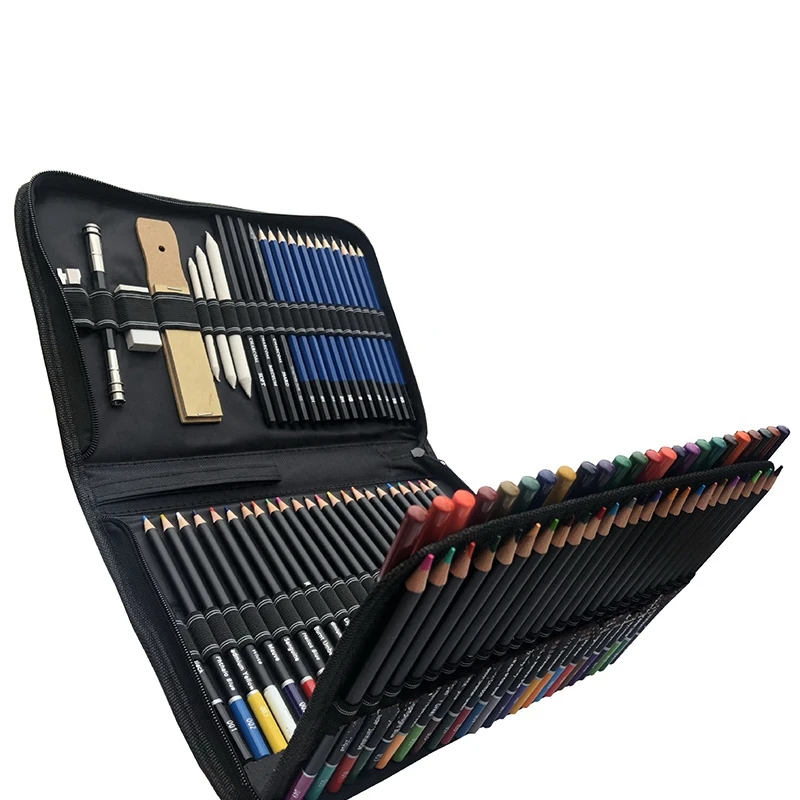 

95-Piece Colouring Pencils Set, Drawing Pencils and Sketching Kit with Zipper Case, Professional Sketch Art Supplies