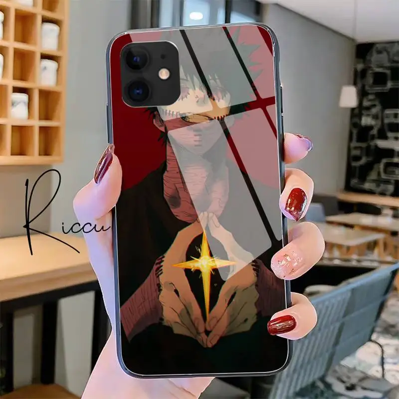 

Dabi Boku no My Hero Academia Phone Case Tempered Glass For iPhone 11 Pro XR XS MAX 8 X 7 6S 6 Plus SE 2020 12 Pro Max Mini case