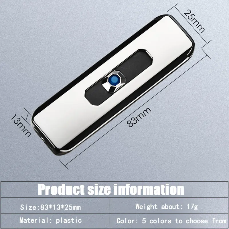 1 шт. Зажигалка Ветрозащитная встроенный порт USB Перезаряжаемые зажигалки