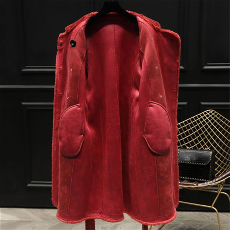 Шуба из овечьей шерсти Женская новинка зима 2019 композитное пальто искусственной