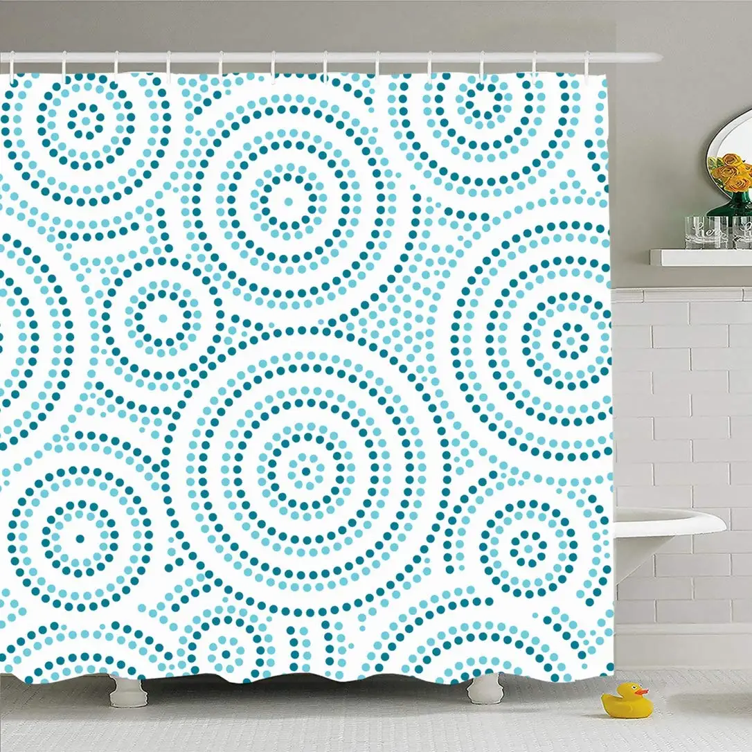 Комплект занавески для душа с крючками мозаичная Обложка 66 х72 бесшовная