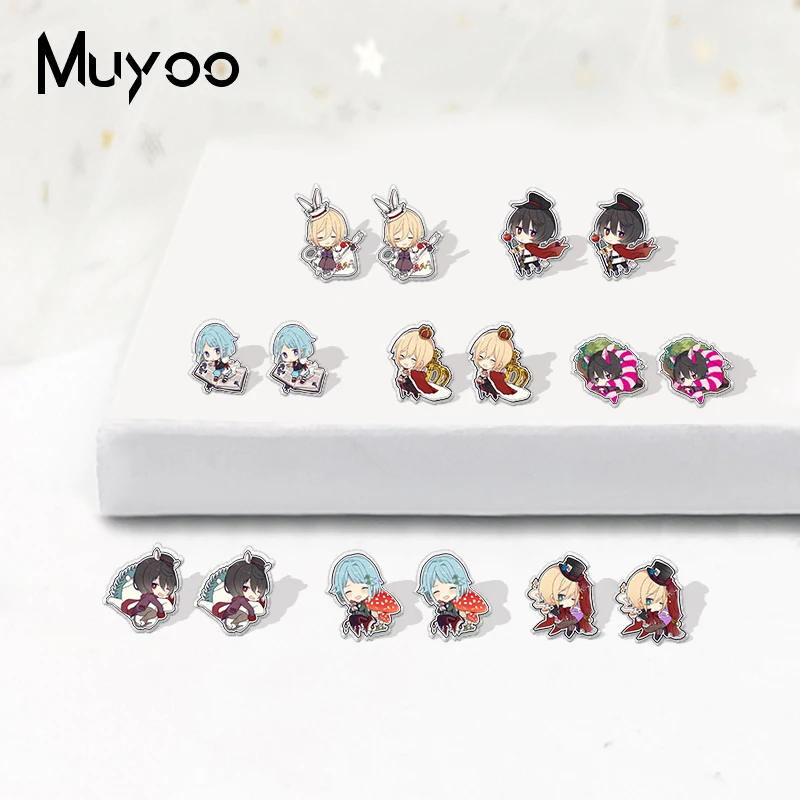 2019 Новая мода Ensemble Stars аниме акриловая смола серьги ручной работы эпоксидной