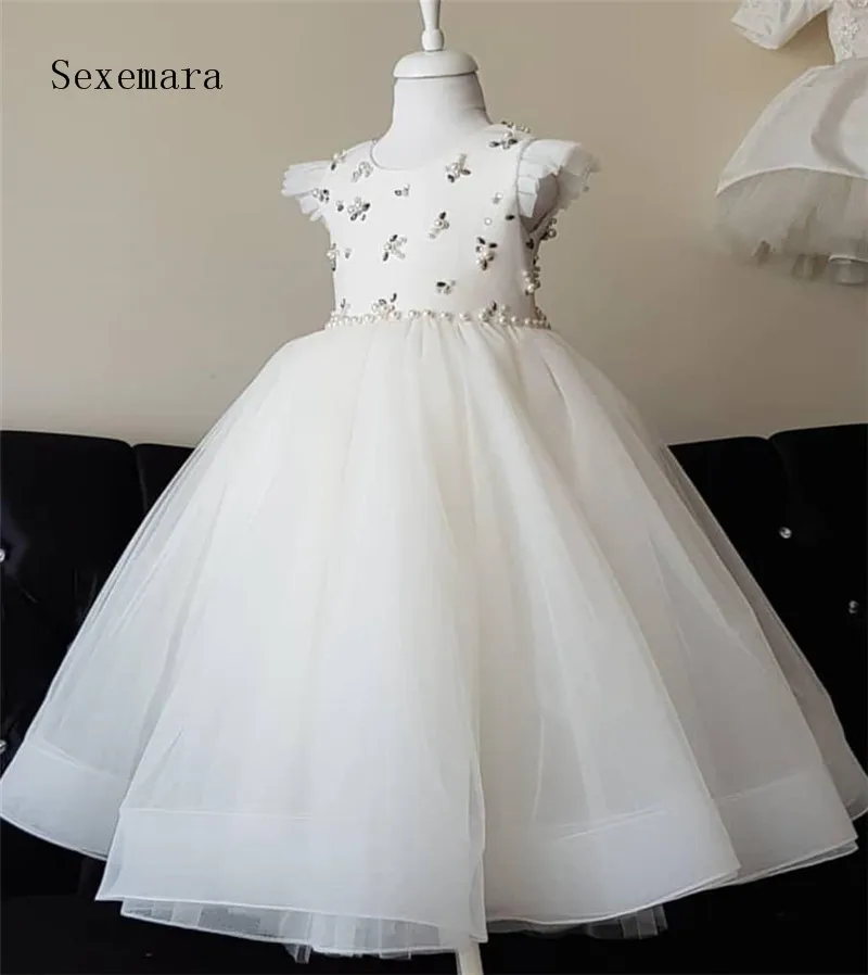 Великолепные платья цвета слоновой кости для младенцев Детские девочек платье