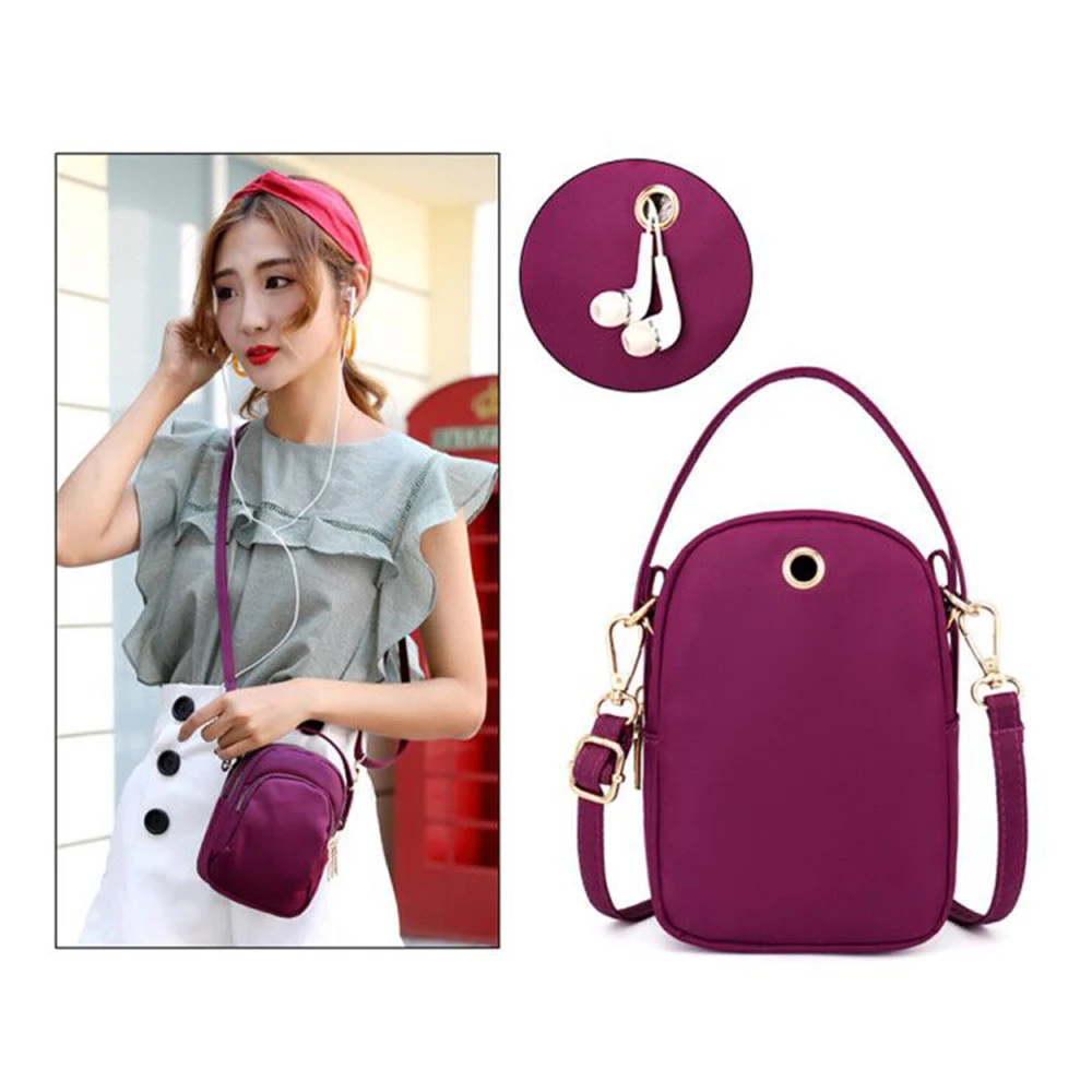 Buylor Crossbody Bags Mini Women Cell Phone Shoulder Bag Female Fashion Lightweight Nylon Messenger Bag Waterproof Wallet Ladies
