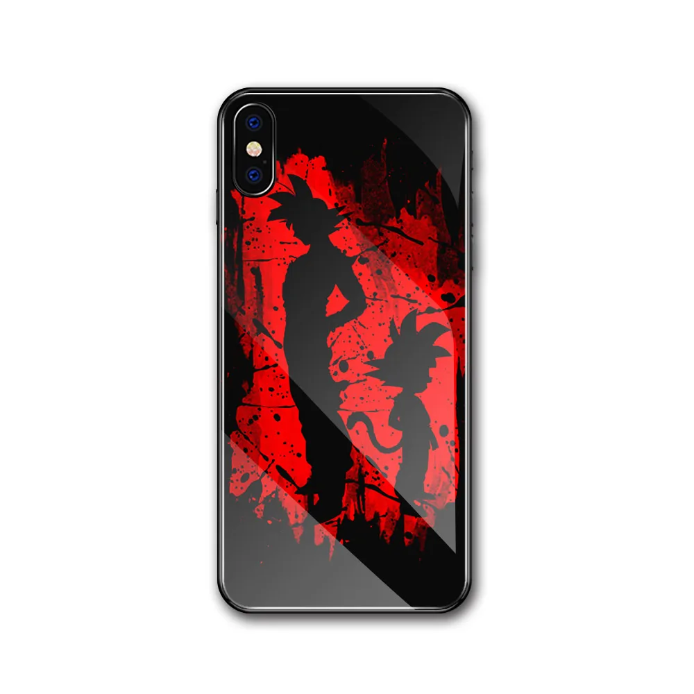 Finder чехол для iphone Xs чехол Dragon Ball Z Сон Гоку Стекло задняя крышка чехол для iphone 6, 6 S, 7, 8 plus X XR XS MAX 11 pro max - Цвет: 02466