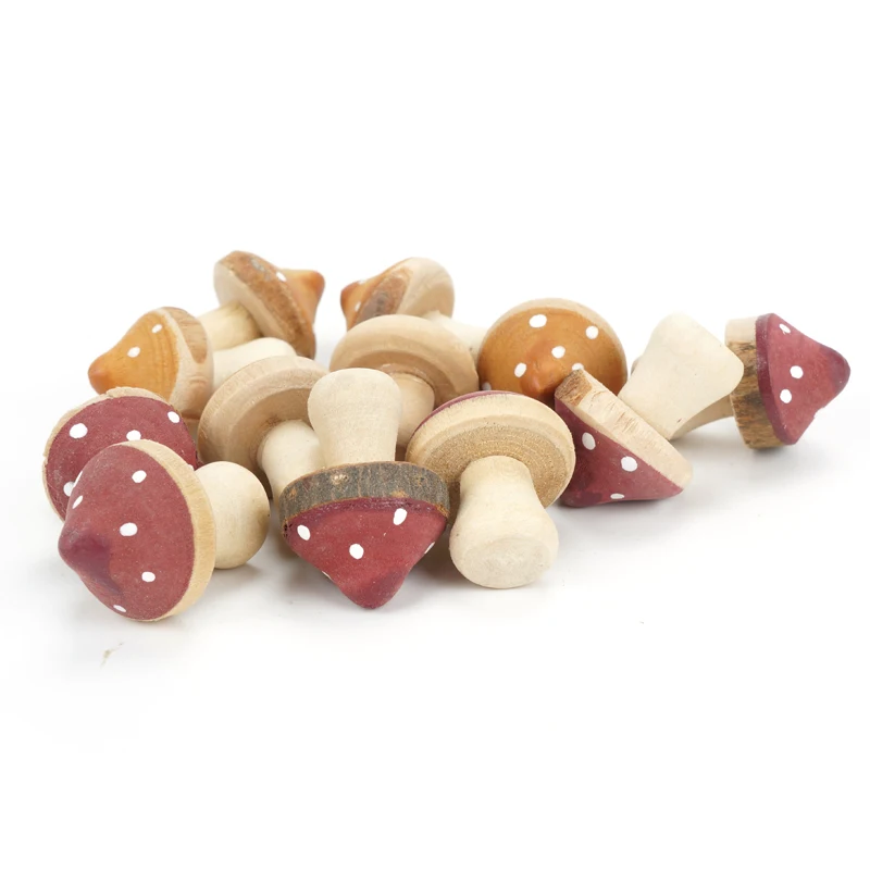 Деревянные грибы 12 шт. сказочные садовые украшения для дома сделай сам