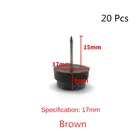 20 шт.лот 17 мм мебель пластиковый войлочный анкер для шкафа с гвоздями стол и стул устойчивый к царапинам противоскользящая подставка для ног