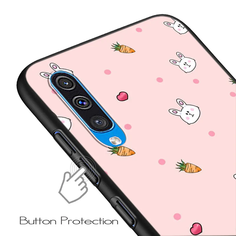 Силиконовый чехол симпатичного зайчика для Samsung Galaxy A9 A8 A7 A6 A6S A8S Plus A5 A3 Star 2018 2017 2016 на.