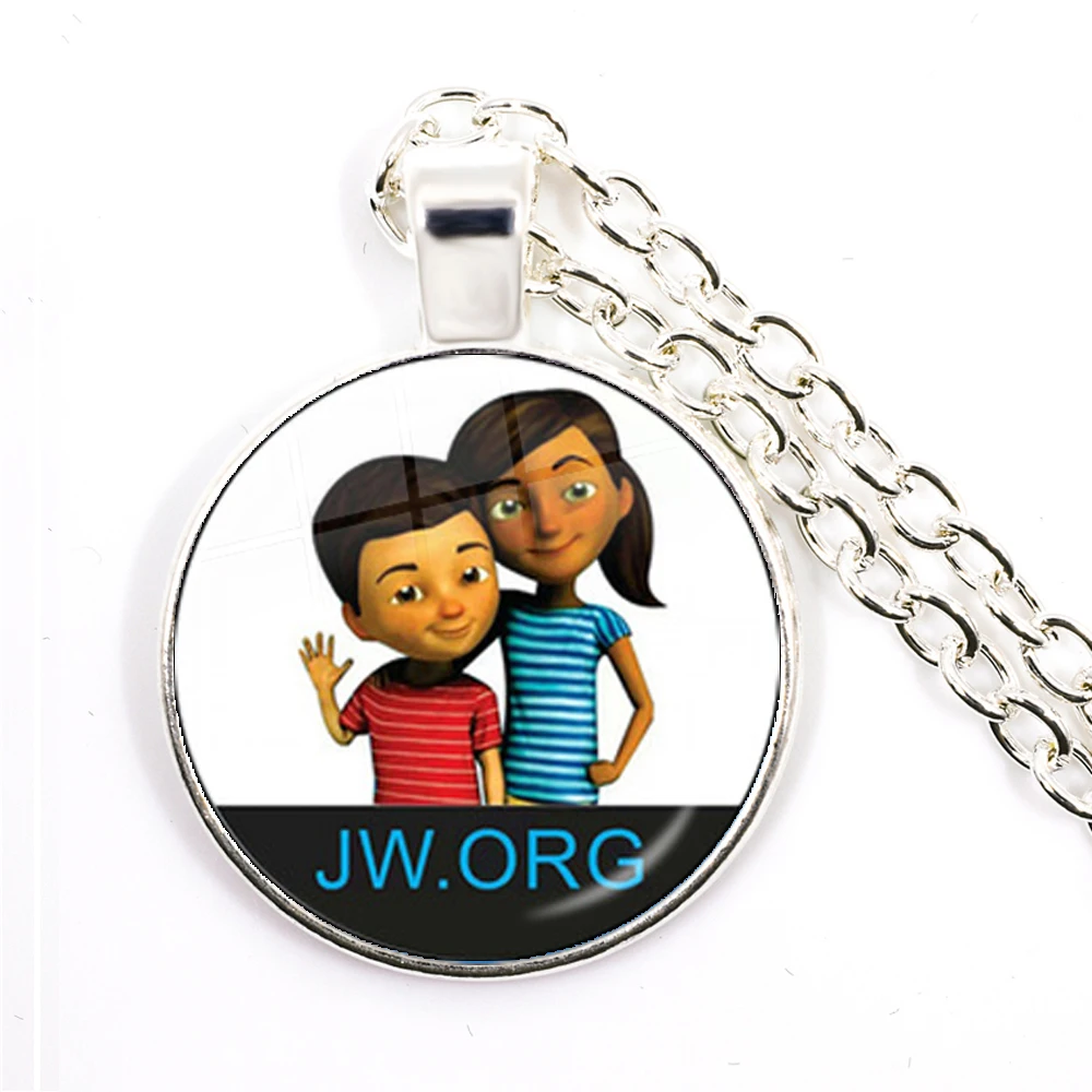 Ожерелье JW.org картина 25 мм со стеклянной подвеской кабошоном для католических