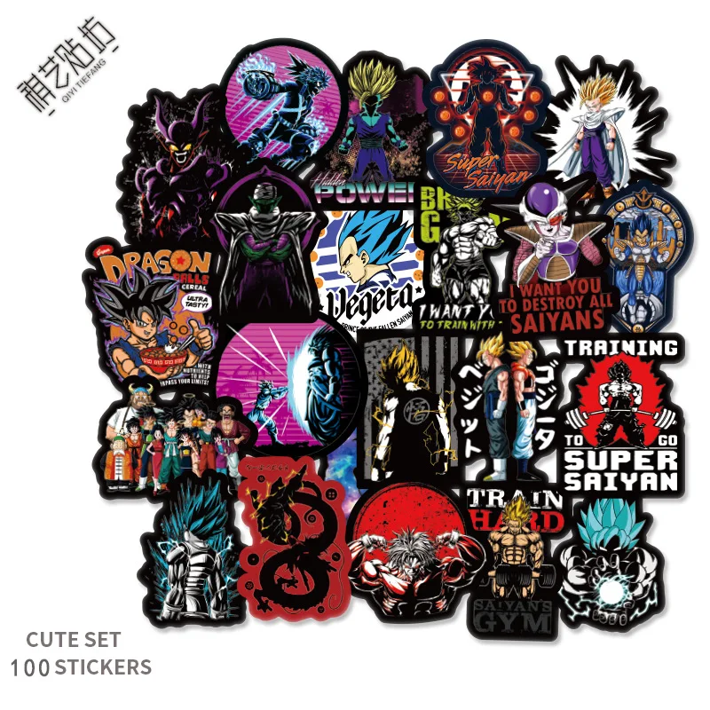 

100pcs Japanese Anime Demon Slayer Waterproof Sticker Refrigerator Car Trolley Case Diary Notebook Kamado Tanjirou