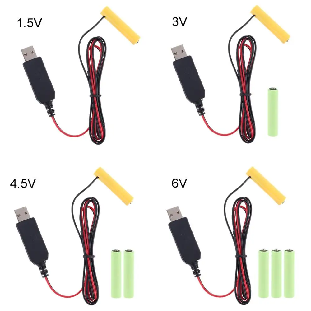 LR03 AAA Батарея Элиминатор 300 см кабель питания USB заменить 1 4 года шт. для игрушечная