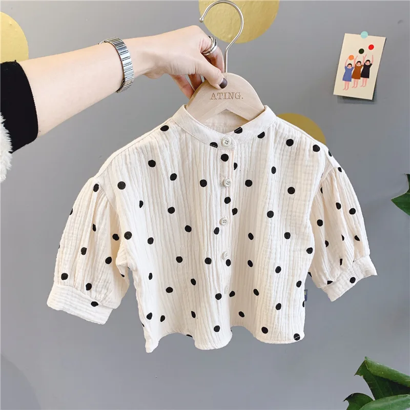 

2021 children's spring new product girls' Korean spring small sober shirt cardigan 20156