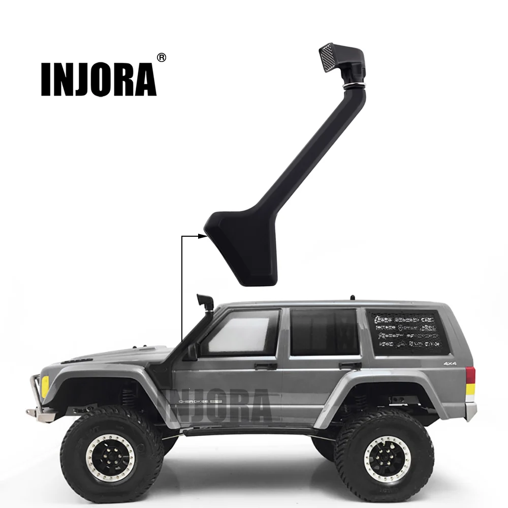 Машинка на радиоуправлении INJORA 1:10 черная резиновая трубка для Axial SCX10 II 90046 90047