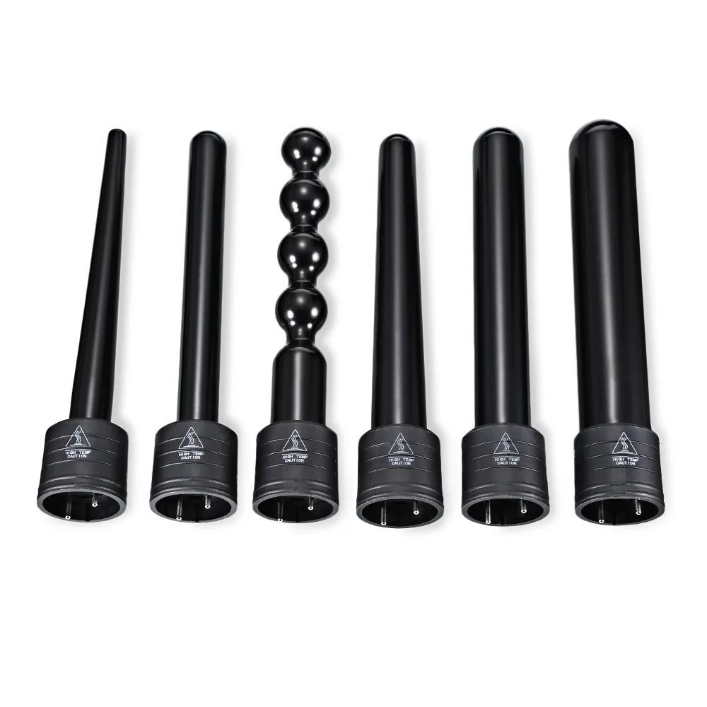 6 в 1 набор керамических бигуди для волос сменный турмалиновый щипцы завивки Pro