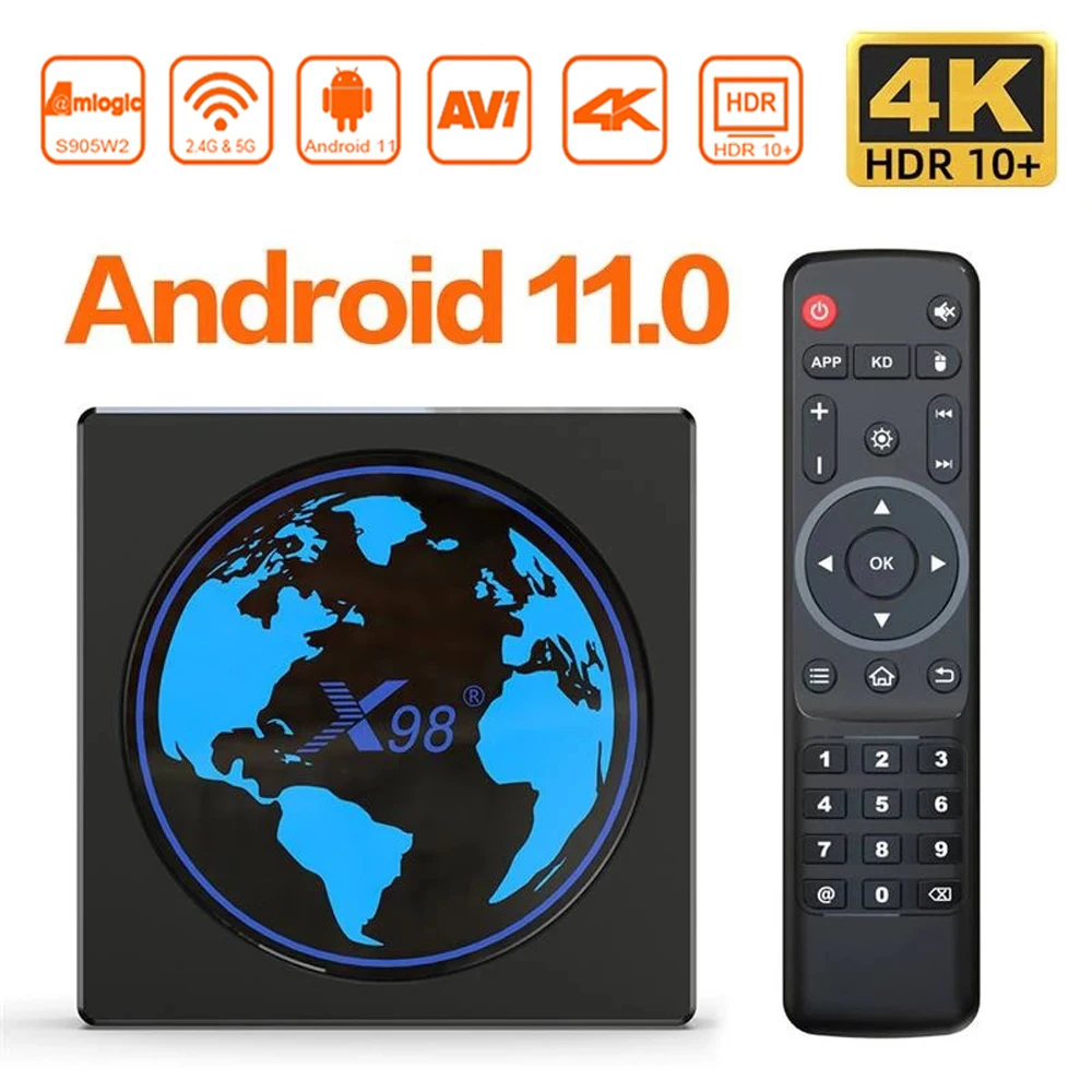 

Alltvfans X98mini Best Europe 4K Smart IPTV box Amlogic S905W2 Android 11 ip tv Media Player X98 mini Fast Set Top Box
