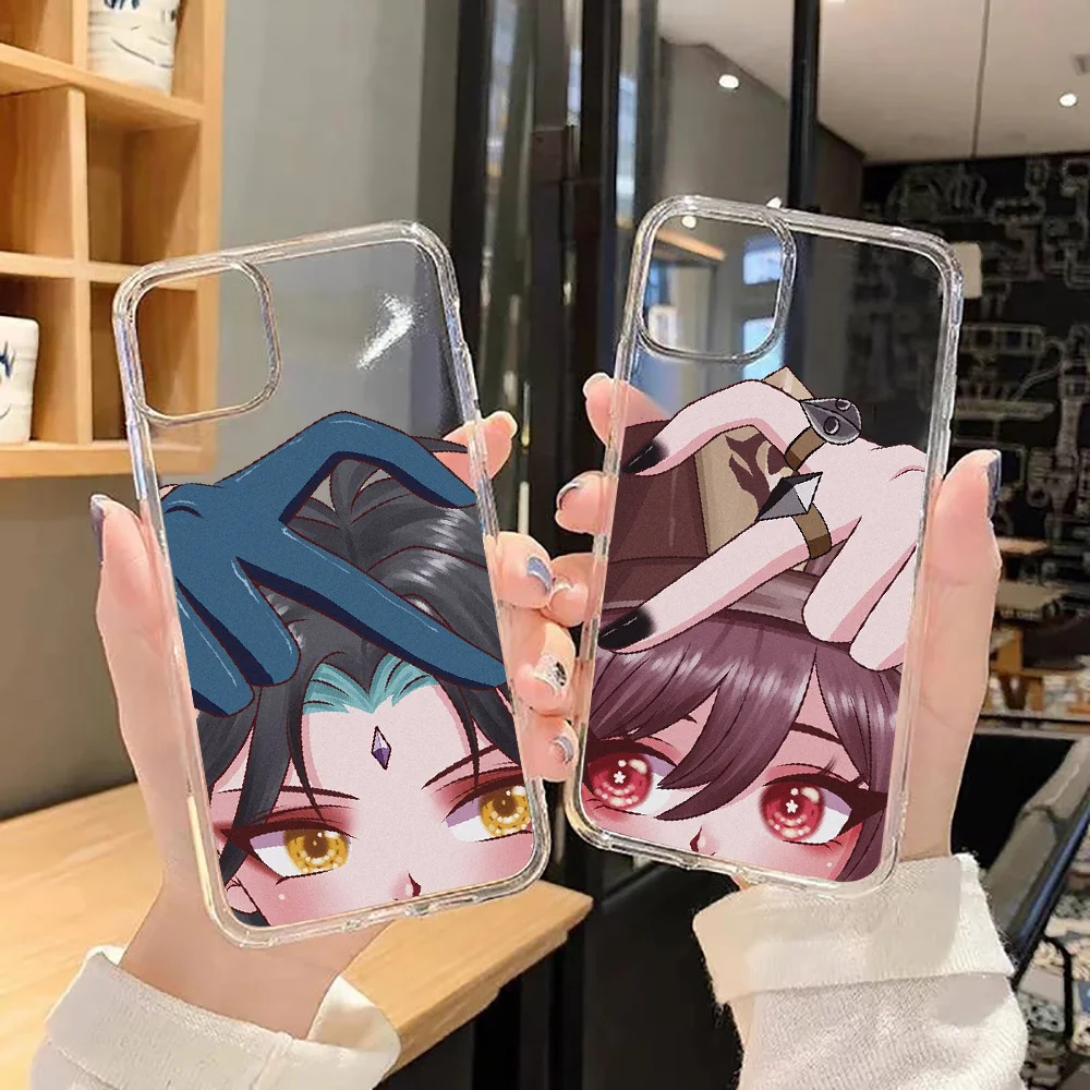 

Anime hand love Genshin Impact Phone Case For Samsung Galaxy A 3 5 7 8 10 20 21 30 40 50 51 70 71 E S 2016 2018 4G transparent