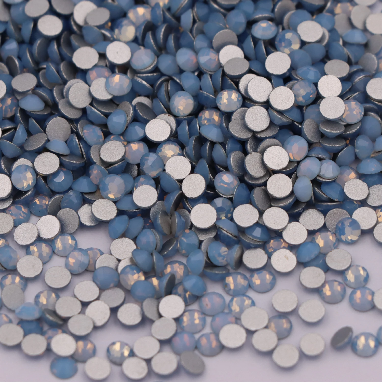 

Blue Opal Crystal Glass Flatback Non Hotfix Rhinestones Strass 3D Nail Art Decoration Gems