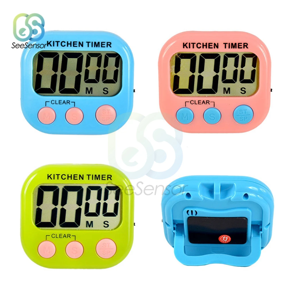 Магнитный цифровой кухонный таймер с ЖК-дисплеем будильник подставкой