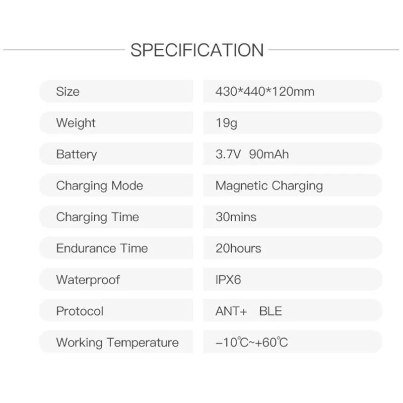 

CYCPLUS Heart Rate Monitor Armband Wrist Strap Bluetooth 4.0 ANT+ Wireless Fitness Accessories Heart Rate Sensor for Zwift